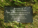 Pamätná tabula v Krásnohorskom Podhradí pripomínajúca založenie dôchodkovej základiny Andrássyovc